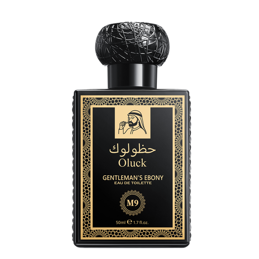 Oluck Perfume M9 (Gentleman's Ebony)Cologne for Men, Oud Wood Cardamom Cinnamon Rose Amber Musk Notes, Timeless Oriental Woody Fragrance