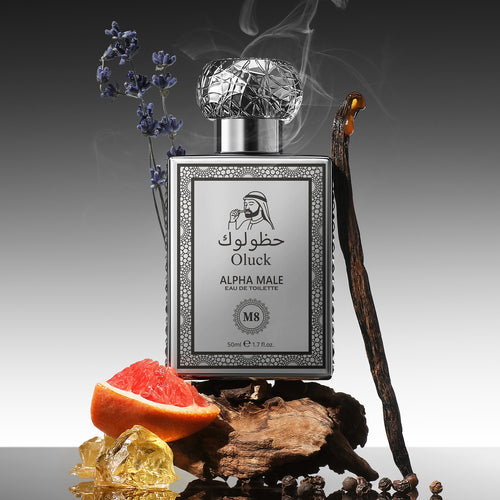 Oluck Perfume M8 (Alpha Male) Cologne for Men, Pepper Ginger Grapefruit Amber Vanilla Notes, Commanding Masculine Fragrance