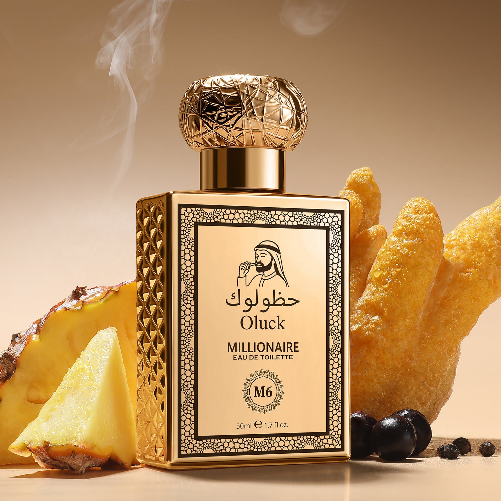 Oluck Perfume M6 (Millionaire) Cologne for Women & Men, Bergamot Pineapple Blackcurrant Patchouli Musk Notes, Luxury Fruity Woody Fragrance