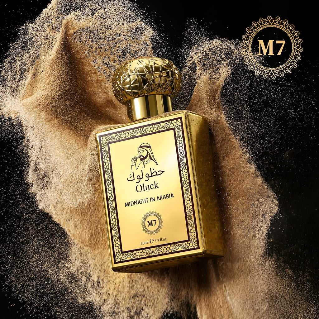 Oluck Perfume M7 (Midnight in Arabia) Cologne for Women & Men, Lemon Pineapple Nutmeg Cedarwood Vanilla Notes, Middle Eastern Fragrance